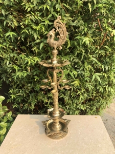 Diya Stand with Anna pakshi - Decorative Table diya stand