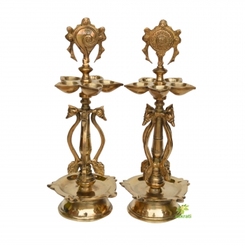 India Handmade Diya Oil Lamp, Diya Stand, Brassdiyas for pooja Brass