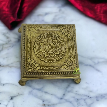 Antique Brass Hindu Spiritual religious temple puja Chowki