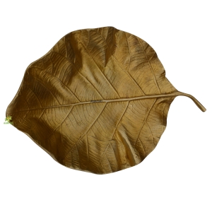 Leaf bowl table top dry fruits or fruits serving tray made in brass