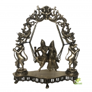 Radha and Krishna Swing jhula Brass Statue, Home Decor Gift