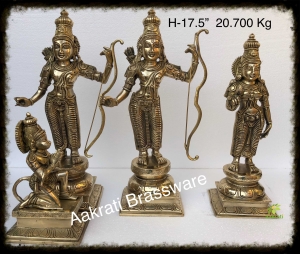 Ram Darbar Brass Statue/idol | Indian Brass Art | Brass God Idol | Brass Sculpture | Brass Figurine Large | Home Decor Statue