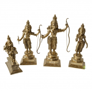Ram Family brass Murti Temple worship sculpture