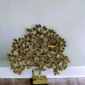Small tree table top decor showpiece best return gift indian handmade metal craft