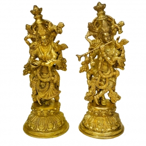 Radha and Krishna Swing jhula Brass Statue, Home Decor Gift