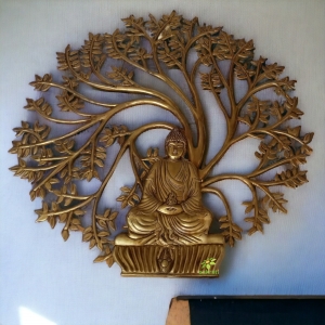 Brass Buddha Tree of Life |Wall decor| |Wall art| |Kalpvrirksha Tree|