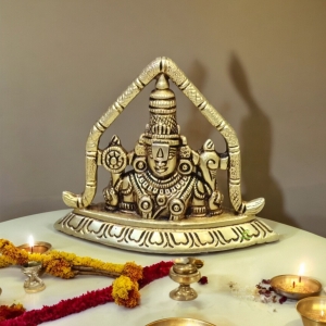 Brass Balaji Statue with Yellow finishing |Home decor| |Brass Idols| |Table Decor| Religious brass statues 