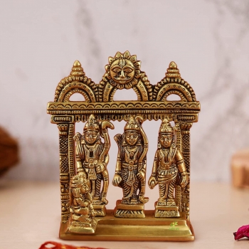 Brass Ram Darbar Statue of Brass For Temple decor Religious statue hindu idols