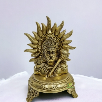 Brass Hanuman Bust Statue 10 Inches - Unique Religious Décor for Home Altar Temple - Unique Gift Figurine for Spiritual Home Décor, Puja