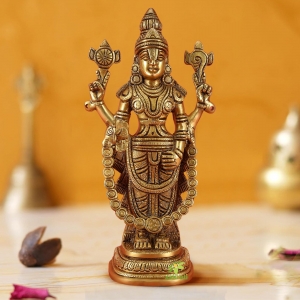 Brass Balaji Statue Statue with Yellow |Religious Statue| |Temple decor| |Gift item| |Brass Statue|