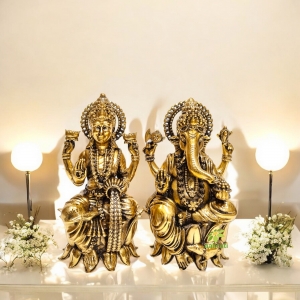 Brass Lakshmi Ganesh Set| Aakrati Brass Laxmi Ganesh Statue| Decorative Items 