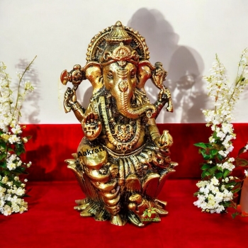 Exquisite Brass Ganesh Statue| Aakrati Brass Ganesh Made in Brass