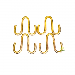 Elegant Brass Swing Chain Hooks for a Regal Touch | Handcrafted Brass Swing Chain Hooks for Classic Interiors ( Yellow, 5 inch)(one set =4 hook)