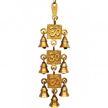 Brass metal made om religious wall hanging bells