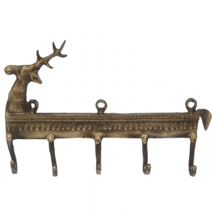 Decorative Brass Wall Hook | Luxury in Every Hook | Brass Deer Antler Wall Hanger ( Yellow, 9.5 inch)