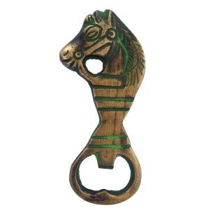 Decorative Brass Horse Bottle Opener | Trendy Gift & Home Decor Piece | Handcrafted Brass Bottle Opener ( Yellow, 4.5 inch)