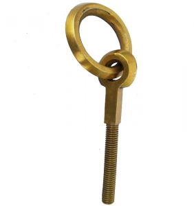 Handcrafted Brass Plank Hook | Vintage Style Wall Hook for Home Decor | Premium Brass Plank Hook ( Yellow, 7.8 inch)