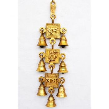 Lord ganesha hand made brass metal antique finish bell