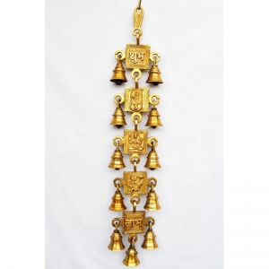 Decorative designer brass metal hanging bell
