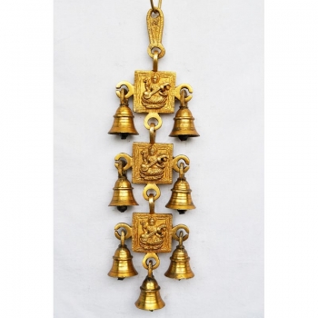 Brass metal stylish hand made carved designer hanging bell