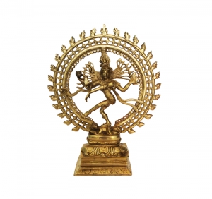 Natraj Sculpture Made in Brass Metal in Bronze Finish