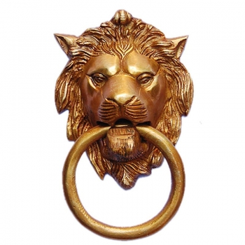 Aakrati Lion Face Door Knocker Brown