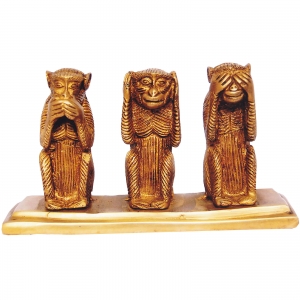Three Monkey Set made in Brass by Aakrati