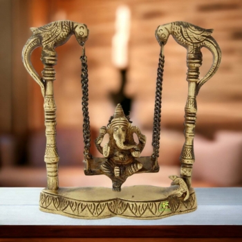 Lord Ganesha Swing Statue of Brass By Aakrati