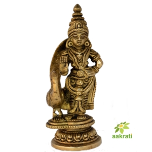 Lord Murgan Brass Statue Pooja Ghar Figure