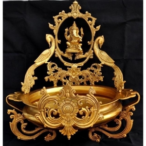 Lord Ganesha Entrance/Event Decor Brass Metal Hurli