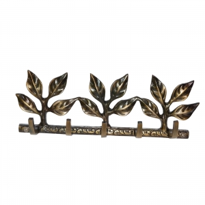 Aakrati Antique Finish Flower Design Metal Key Hook Aluminium Key Holder