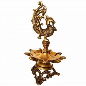 Brass made bird figure decorative diya/oil lamp