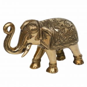 decorative Brass made hand Carved elephant figure for home decoration/gift