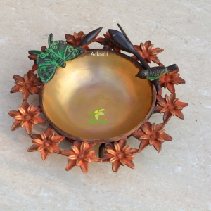 Lotus leaf Decorative Urli for Diwali decor Living room decorative for Centre table, Diwali Gift, Housewarming gift