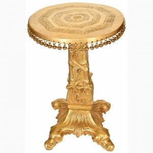 Metal Brass stand table coffee table with small bells