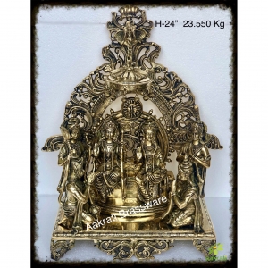 Ram Family, rama Pariwar, Ramdarwar, Ram Panchayat Temple worship brass Murti Statue