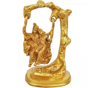 Lord Radha Krishna Swing Statue of Brass By Aakrati